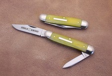 GREAT EASTERN CUTLERY - #661225 {TIDIOUTE} CIRCLE A KNIVES - SFO - YELLOW BONE picture