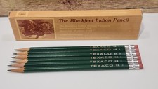 Blackfeet Indian Pencil Texaco #2 Original Box 12 Pencils Sharpened  picture