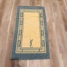 Yves Saint Laurent VTG 1980 Beach Towel Terrycloth YSL Geometric Art Deco HTF picture