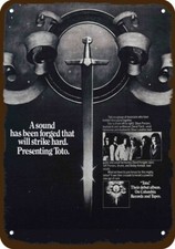 1979 TOTO Debut Album Release Vintage-Look-Edge DECORATIVE REPLICA METAL SIGN picture