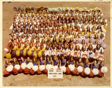 Cheerleader/Song-Leader Camp Pom Poms Squaw Valley - 1975 Original Photo Vintage picture