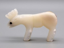 Andres Quandelacy (d) Mother-of-Pearl Zuni Elk Fetish picture