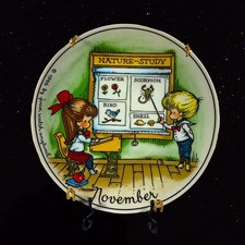 Joan Walsh Anglund Decorative Plate November Walter 1966 Made West Germany 8.5”D picture