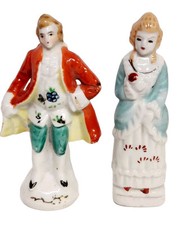 Vinatge Porcelain Victorian Couple man & woman Figurines Made in Japan  picture