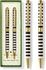 Kate Spade New York  Ballpoint Pen &  0.9mm Mechanical Pencil Set - Black Stripe picture