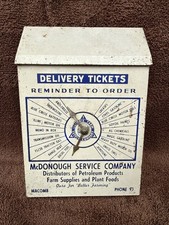Vintage McDonough Illinois Farm Service Supply Advertising Ticket Box Macomb IL picture