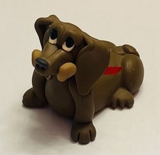 Cecile Baird Dachshund Dog Figurine Vintage Polymer Clay 1983 picture