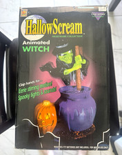 Vintage 1996 Trendmasters HallowScream Animated Witch Halloween Cauldron Prop picture