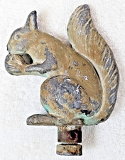 VTG McClelland Barclay Solid Bronze Squirrel Finial Radiator / Hose Topper picture