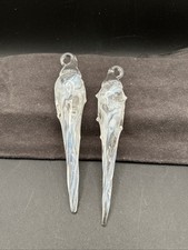 Vtg Solid Art Glass Icicle Christmas Ornaments Lot 2 Large Opalescent Swirl picture