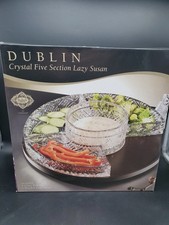 Dublin Crystal Five Section Lazy Susan Shannon Crystal By Godinger New picture