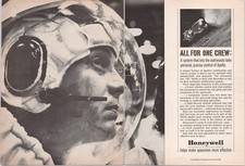 Honeywell Apollo NASA Space Program Vintage 1968 Print Ad Astronaut Moon picture