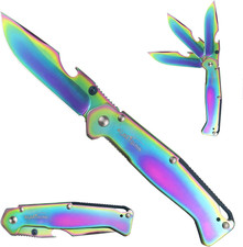 FK050 Minimalist Ultra Thin Stainless Steel Folding Pocket Knife with Bottle Ope picture