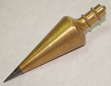 Vintage General Hardware No. 800 Brass Plumb Bob 12 oz Made in USA - Mint picture