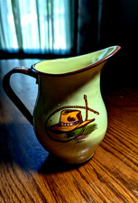 Rare Vintage Monterrey Western Ware CREAMER Cowboy lasso Enamelware Mexico 1950s picture