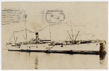 US Logan Army Transport Ship at Honolulu Hawaii RPPC, w/ 1910 scarce Flag Cancel picture