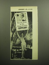 1958 Tropicana Club, Havana Cuba Ad - You are King at the King of Clubs picture