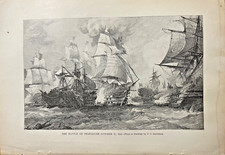 1886  J. O. Davidson Illustration Battle of Trafalgar picture