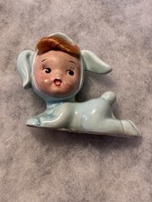Petite figurine vintage lapin céramique Enesco Japon bunny girl kitsch 60s retro picture