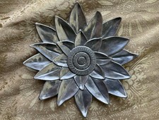 Vintage Mariposa Brillante Sunflower Cast Aluminum Serving Platter Bowl Mold 65A picture