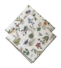 Longaberger Botanical Fields NAPKINS Set of Two Hemmed Edge picture