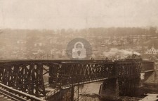 Foxburg PA B&o Railroad Bridge Construction Clarion Co RPPC Photo Postcard COPY picture