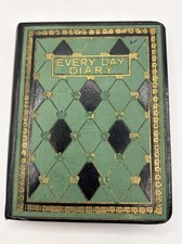 Vintage 1957 Pocket Diary Book Miniature Journal (written In) Hardcover picture