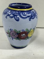 Vintage 4 3/4 In Vestal Alcobaca Portugal Hand-Painted Number 62 Floral Vase picture