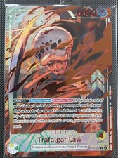 One Piece Trafalgar Law OP10-022 Flame Flame Top Prize SEALED Alt Leader picture