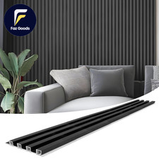 8-Pack 96 X 6In WPC Acoustic Slat Wall Panel for Modern Interior Decor TV Back picture