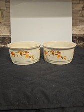 HALL CHINA - JEWEL TEA AUTUMN LEAF - PAIR OF 6 1/2