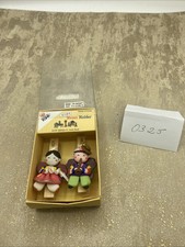 Fons KOREAN Vintage Memo Holder Dolls~Boy & Girl 3” NIB picture