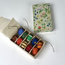 Vtg Kathe Wohlfahrt Easter Ornaments Hand Painted Mini Eggs Herrenberg Germany picture