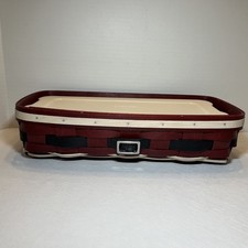 Longaberger 2014 Santa Belly “Bread” Basket W/ Metal Buckle & Hard Protector  picture