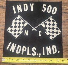 Vintage Large Back Patch Indianapolis Indy 500 Motorcycle Club Jacket Biker Gang picture