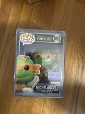 Funko Pop 1889 Michelangelo TMNT (Eating Pizza) with Pop Protector picture