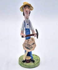 1950-70s Poli Cesare Italian Farmer Figurine Signed Poli Limited Ed 72/118 Italy picture