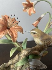 Home Interiors & Gifts Field Wren Porcelain Bird. 1320 DI. Brand New In Box.￼ picture
