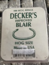 Decker's Improved Blair 100 Hog Rings, Hog Size, Ringing Pigs, Shoats, or Hogs picture