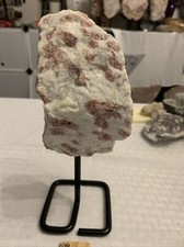 Pink Tourmaline Crystals in Snow Quartz 2.5lb on Stand Huge Raw Stone picture