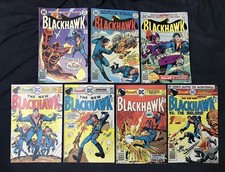 BLACKHAWK lot RUN of 7 comics: #244, 245, 246, 247, 248, 249, 250 Avg VF- picture