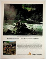 Weyerhaeuser Tree Farms Otters Ad Ephemera Vintage Magazine Page Tacoma WA picture