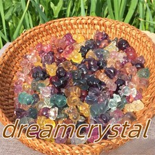 50pcs Wholesale Natural Quartz Crystal Carved Mini Fluorite Skull Reiki Healing picture