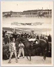 8x10 Photo Laurel Park MD Tiki Minx Race Horse 1972 Jockey V. Bracciale picture