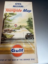 1967 GULF Tourgide Map Iowa, Missouri picture