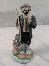 Vintage Flambro Emmett Kelly Jr Clown Fishing Fisherman 8