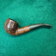 James Upshall Pipe Bent Billiard Estate England Handmade  Briar P Grade picture