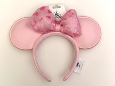 Disney Parks 2025 Pink Mickey Icon Bow Fashion Minnie Ears Headband *NWT picture
