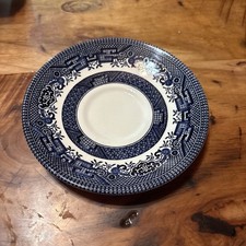 Churchill Staffordshire   England Blue Willow  Saucer picture