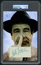 Walter Matthau signed autograph 5.5x7.5 Actor The Odd People Custom Cut PSA picture
